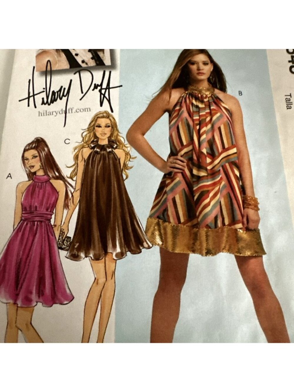 McCalls Hillary Duff Summer Dress Sewing Pattern Sleeveless UNCUT M5848 AAX